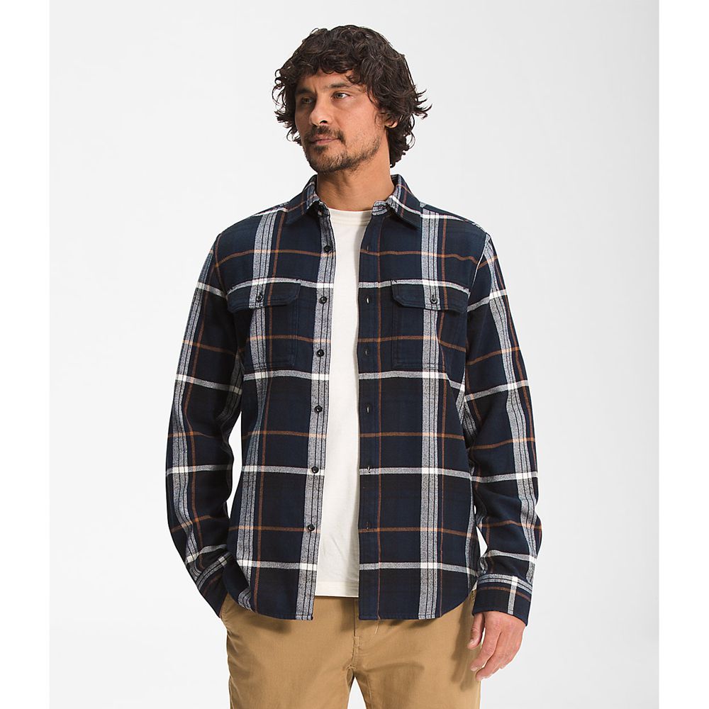 The North Face Shirts Mens Australia - The North Face Arroyo Flannel Navy (WEZ-740816)